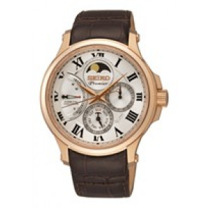 Bracelet de montre Seiko 5d88 0AD003B (L083012P0) Cuir Brun